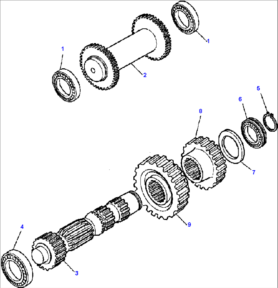FIG. F3240-01A0 TRANSMISSION (4WD) - PRIMARY AND REVERSE SHAFT AND GEAR