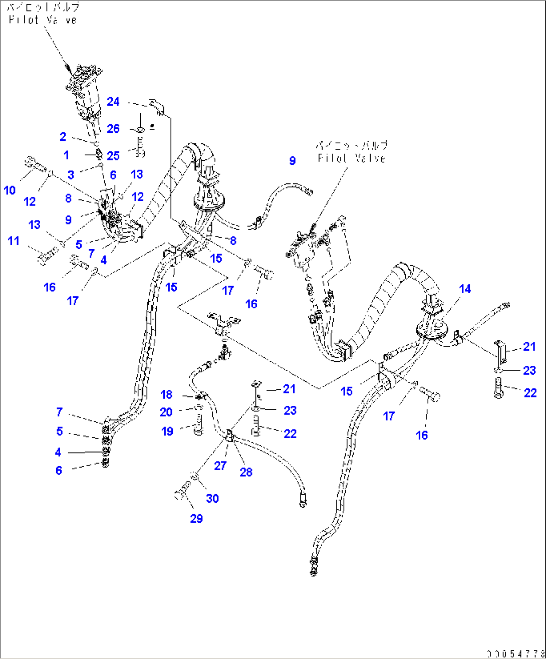 LOADER CONTROL (3 SPOOL PPC) (HOSE) (1/2) (FOR JOY STICK STEERING)