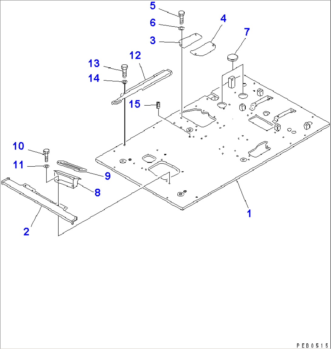 FLOOR FRAME (FOR WRIST CONTROL) (FOR ADDITIONAL PIPING)(#10649-)