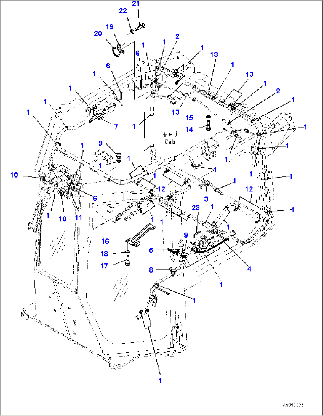 Cab, Wiring Harness Mounting (#30001-)