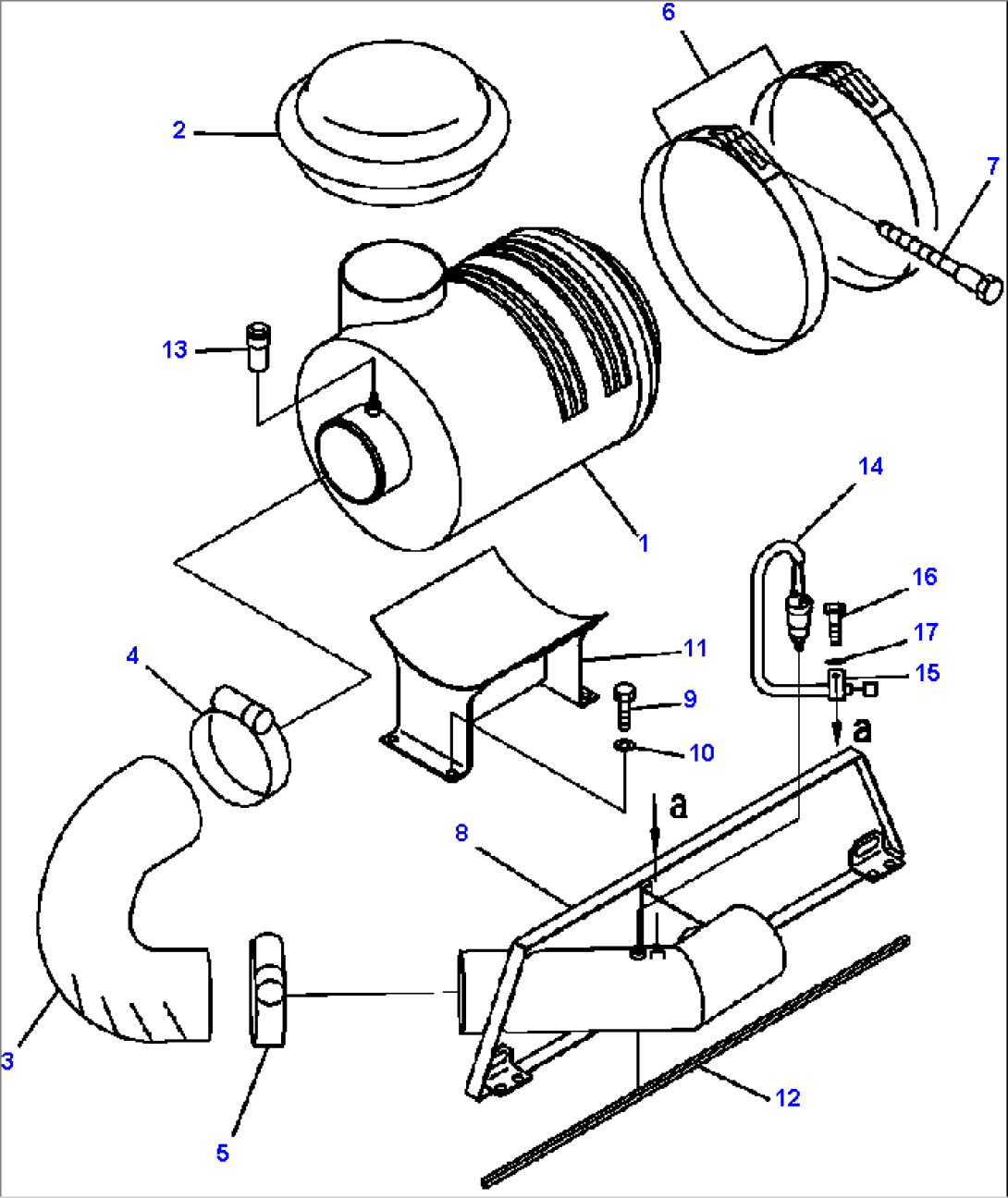 D0150-03A0 AIR CLEANER AND PIPING