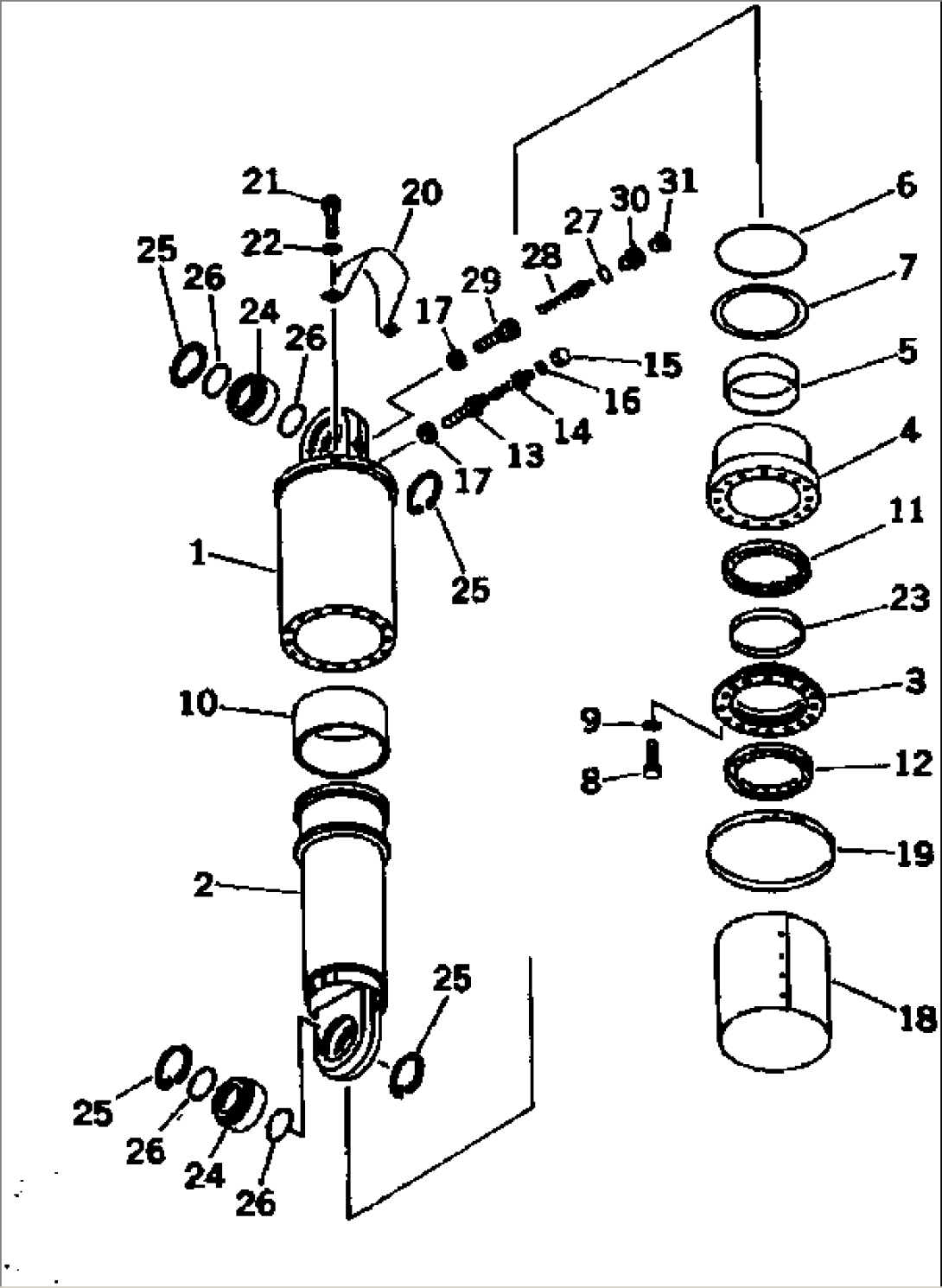REAR SUSPENSION (FOR ROD DOWN TYPE) (FOR PAYLOAD METER)