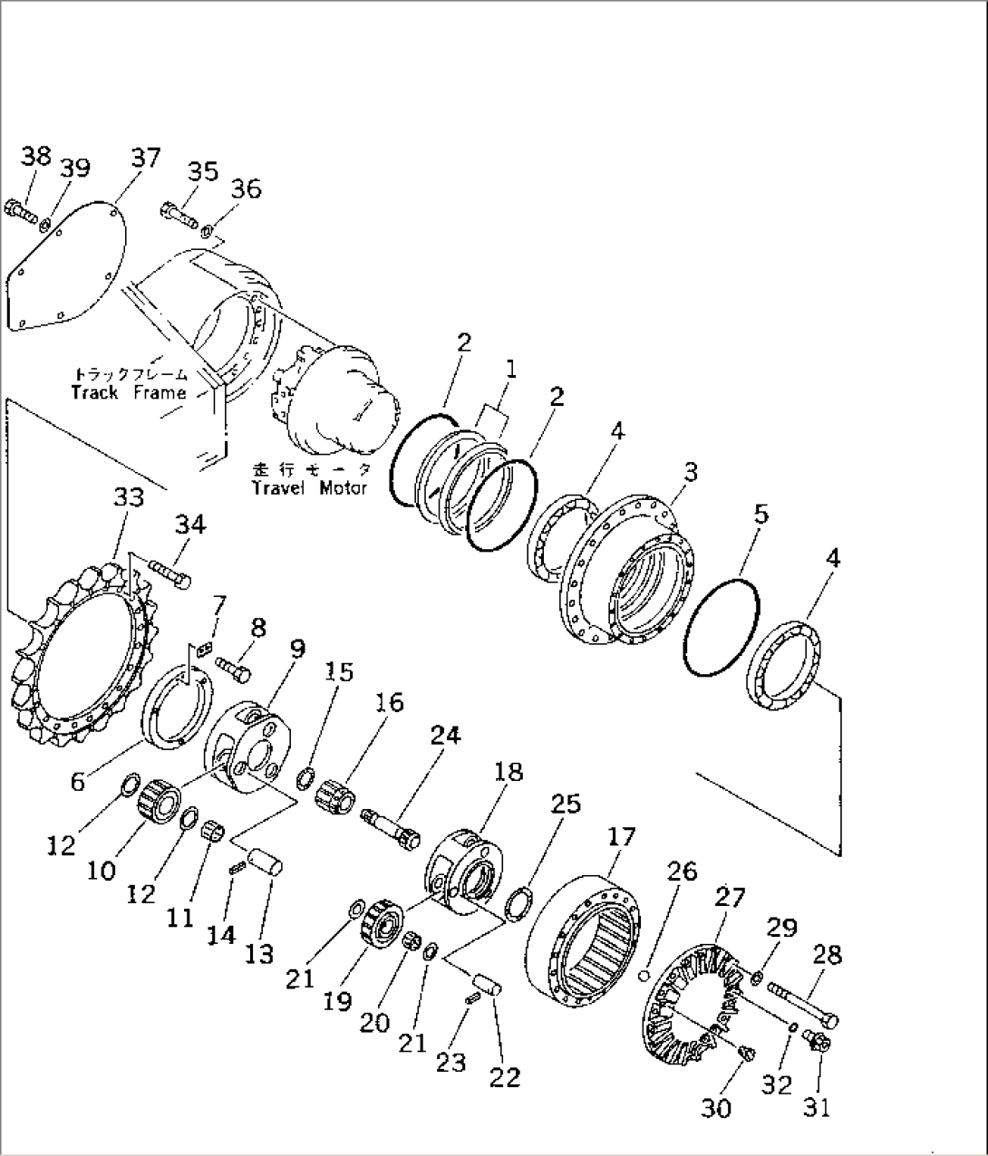 FINAL DRIVE (TRAVEL SPEED 3RD)(#80001-91086)