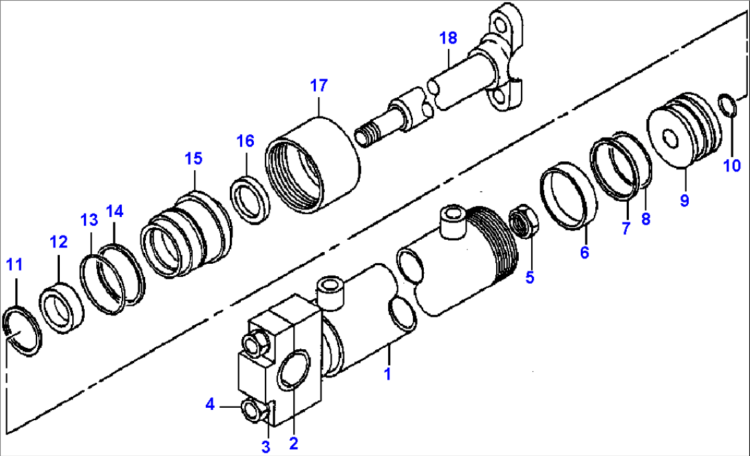 FIG. H5200-01A10 MOLDBOARD TILT CYLINDER