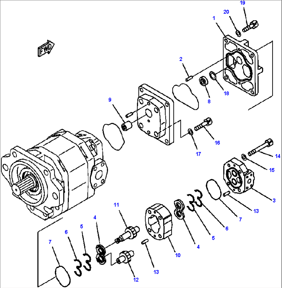 H0210-01A8 HYDRAULIC PUMP SDR90+SA18 (2/2)