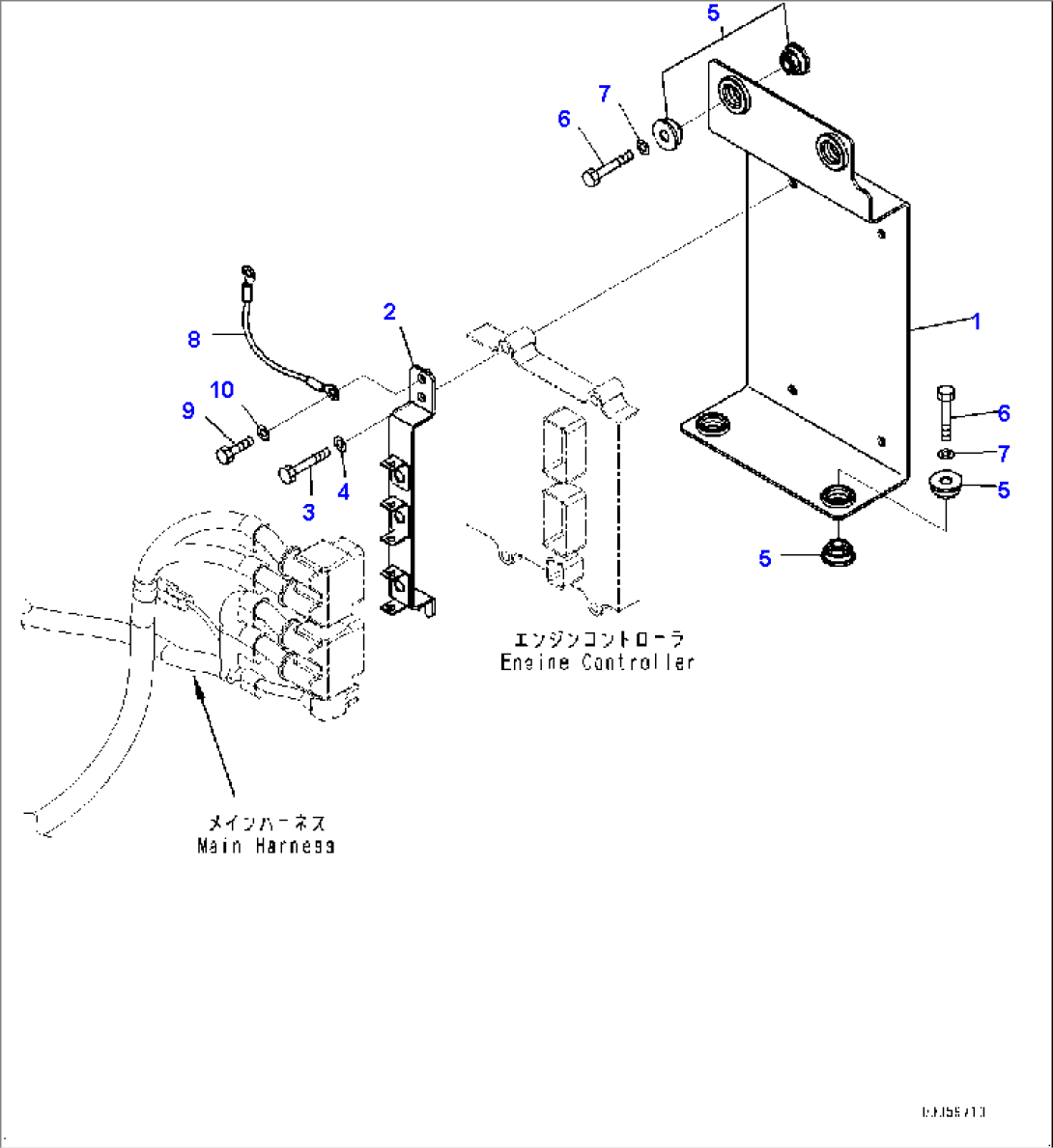 Electrical Parts, Engine Relay Mounting (#24510-)