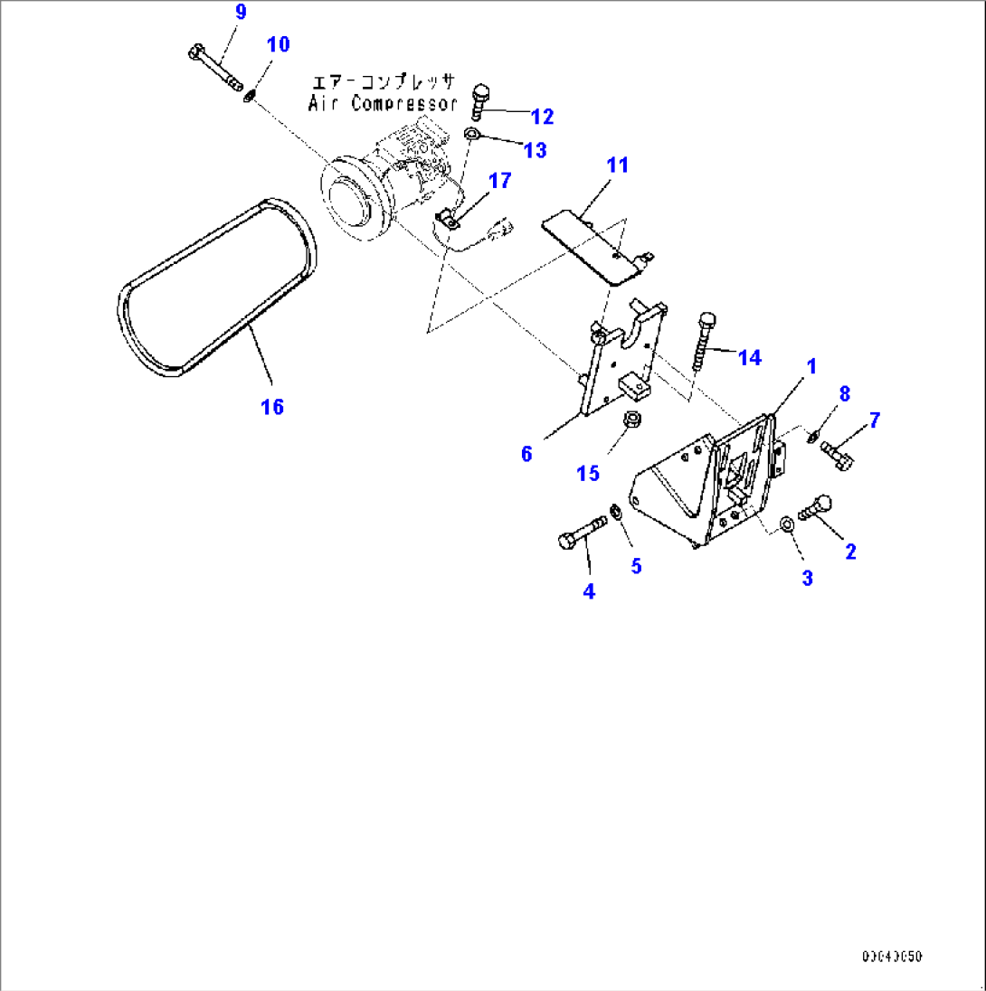 Air Conditioner Compressor, Bracket (#20011-)