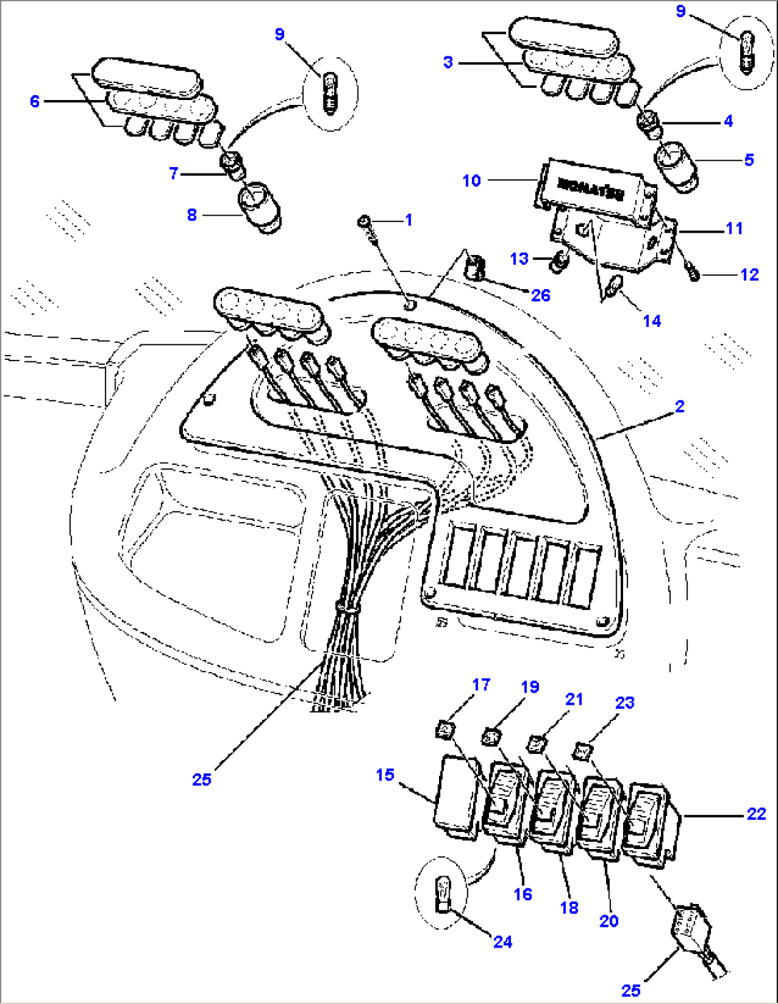 FIG. E1410-01A0 FRONT DASHBOARD