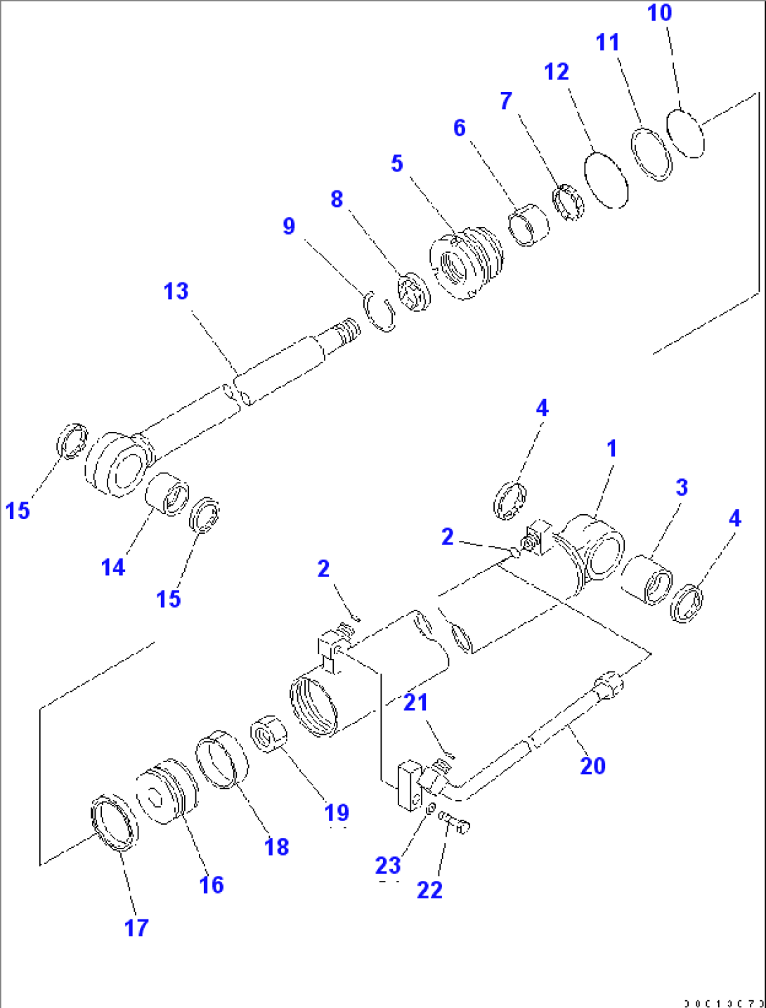 BLADE LIFT CYLINDER (PAT DOZER)(#90001-)