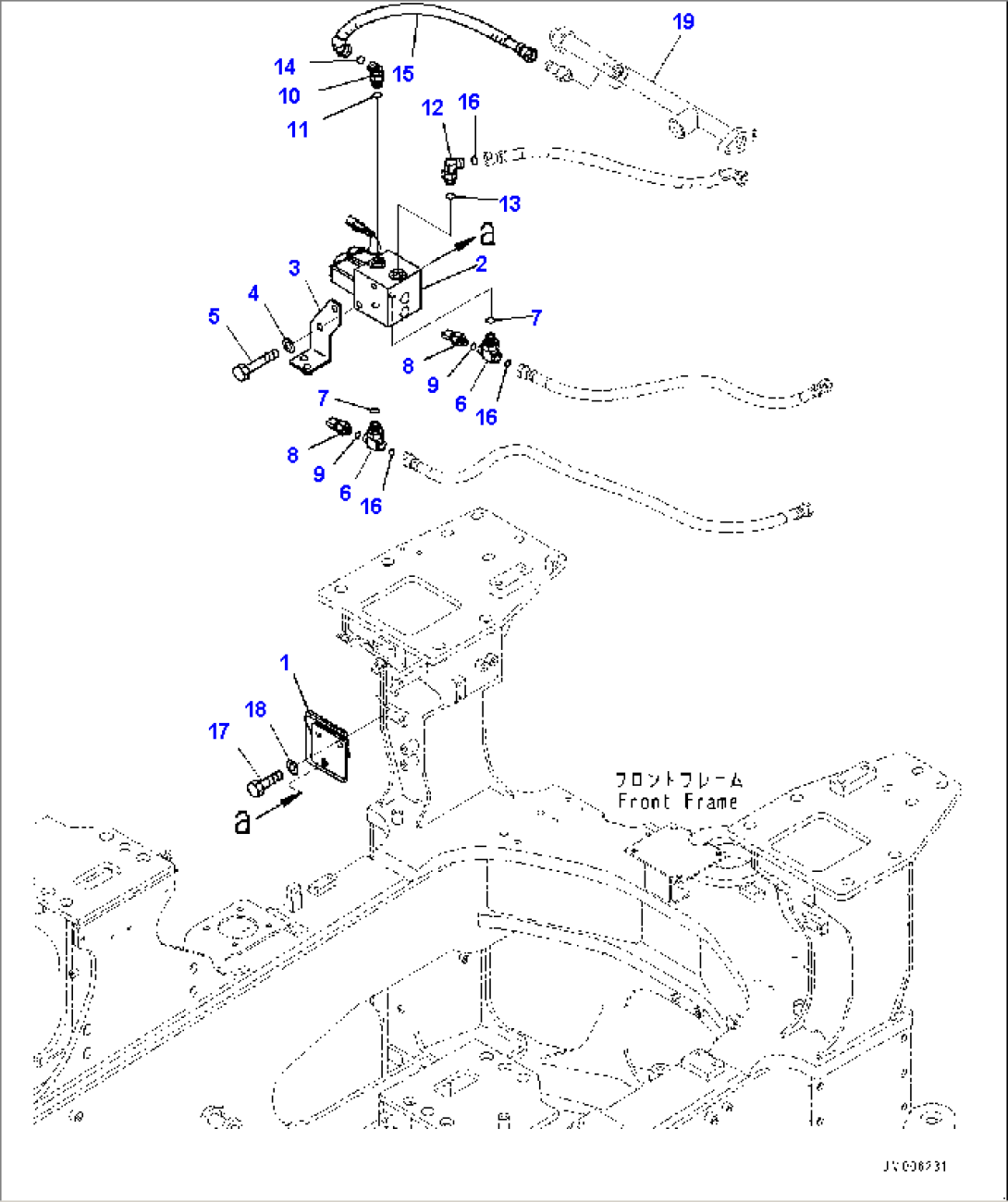 Front Brake Oil Piping, EPC Valve (#10001-)