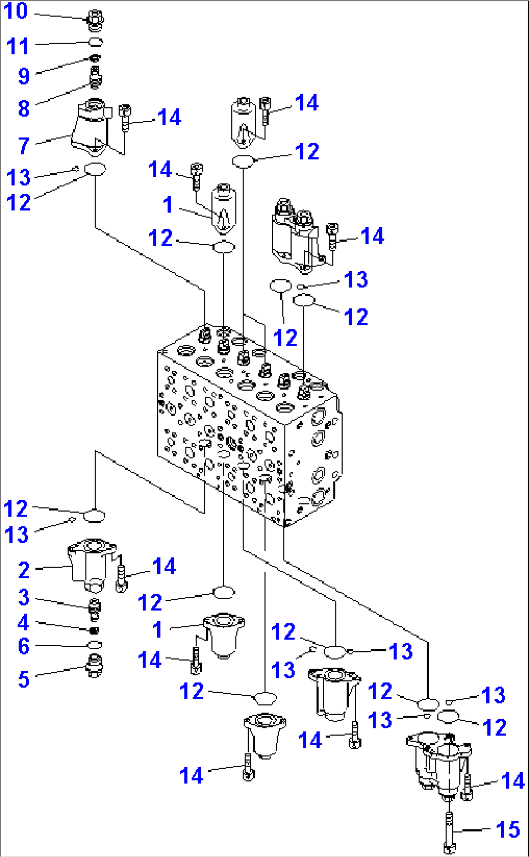 MAIN VALVE (7-SPOOL) (ARM HOLDING VALVE) (4/21)