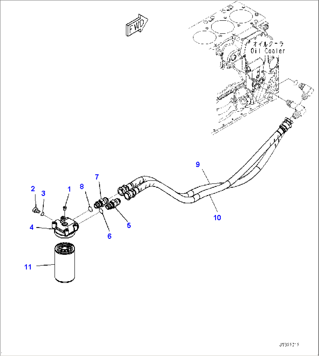 Engine Oil Filter and Piping, (#26599797-)