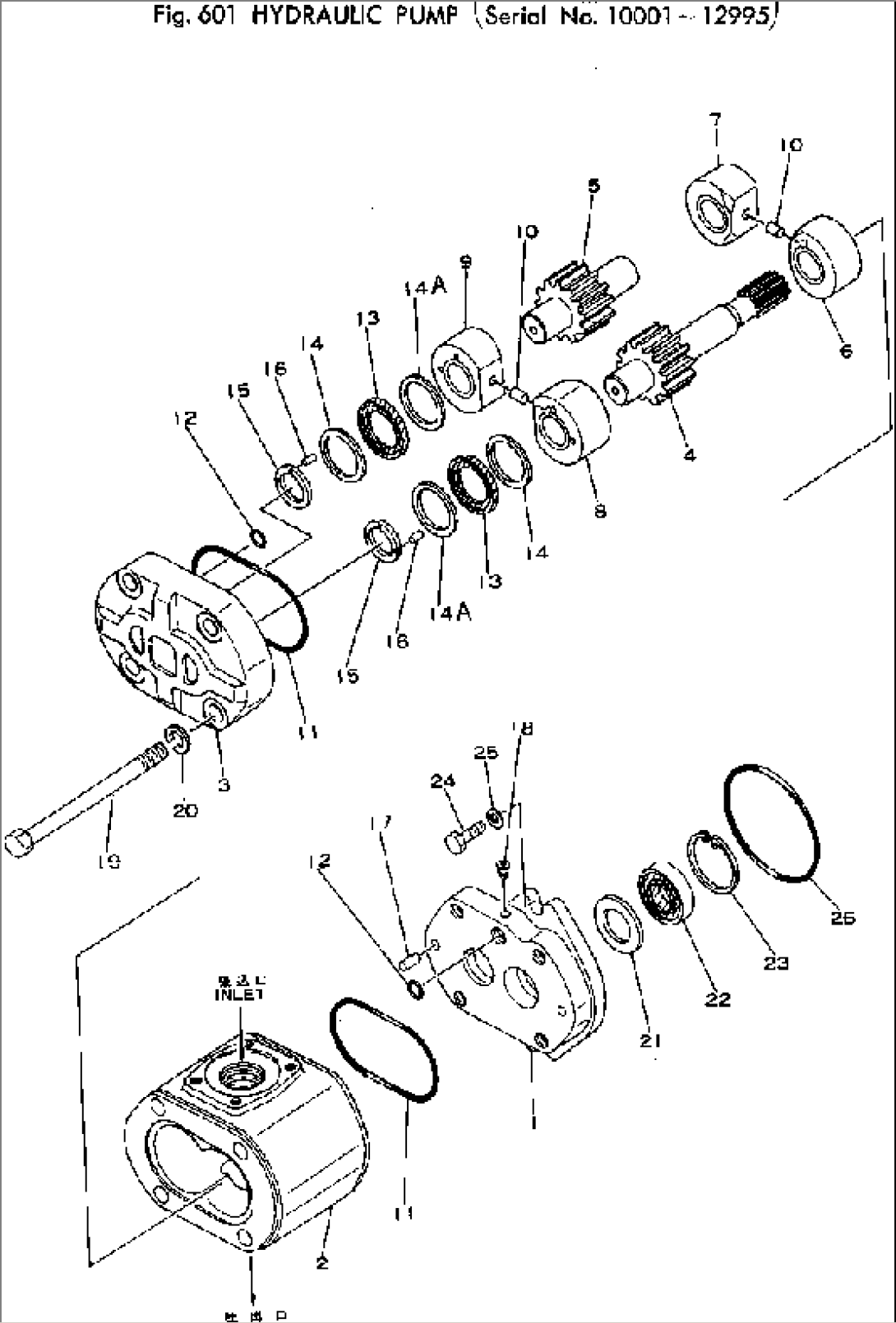 HYDRAULIC PUMP(#10001-12995)