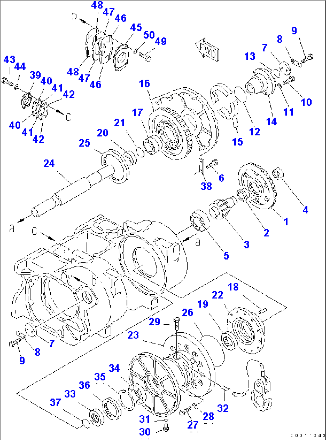 TOWING WINCH (WIRE DRUM AND GEAR)