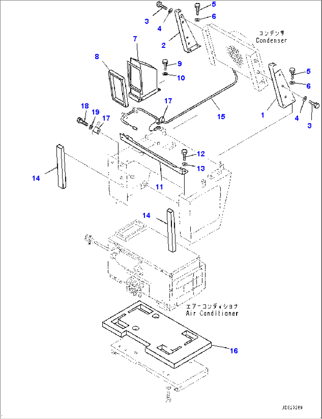 Air Conditioner Unit, Condenser Mounting (#90210-)