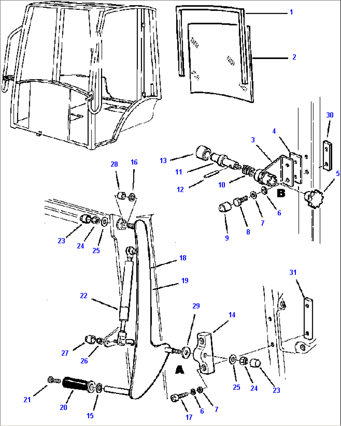 FIG. K5203-01A0 CAB - REAR WINDOW