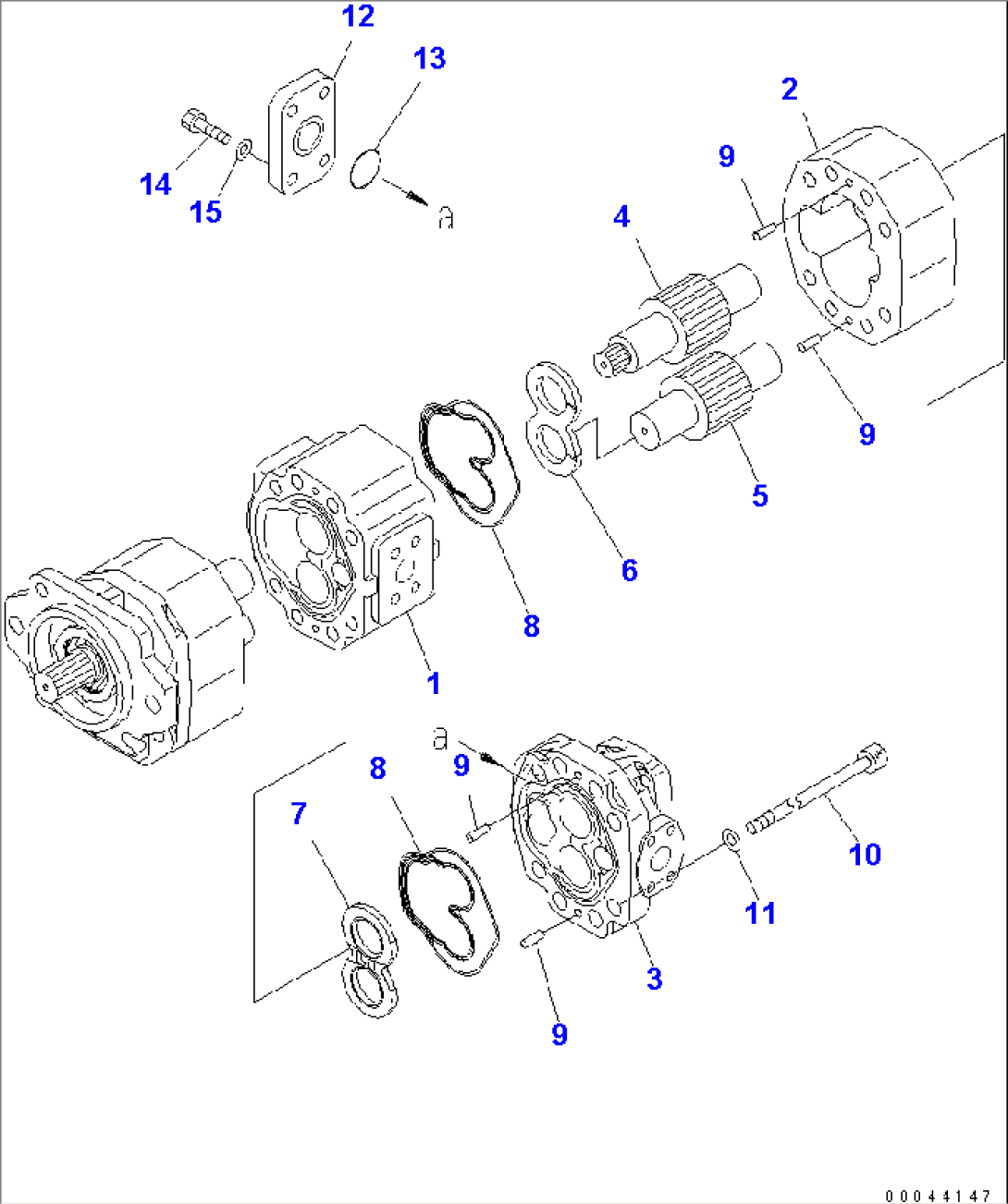 HYDRAULIC PUMP (RETARDER) (2/2)(#11001-)