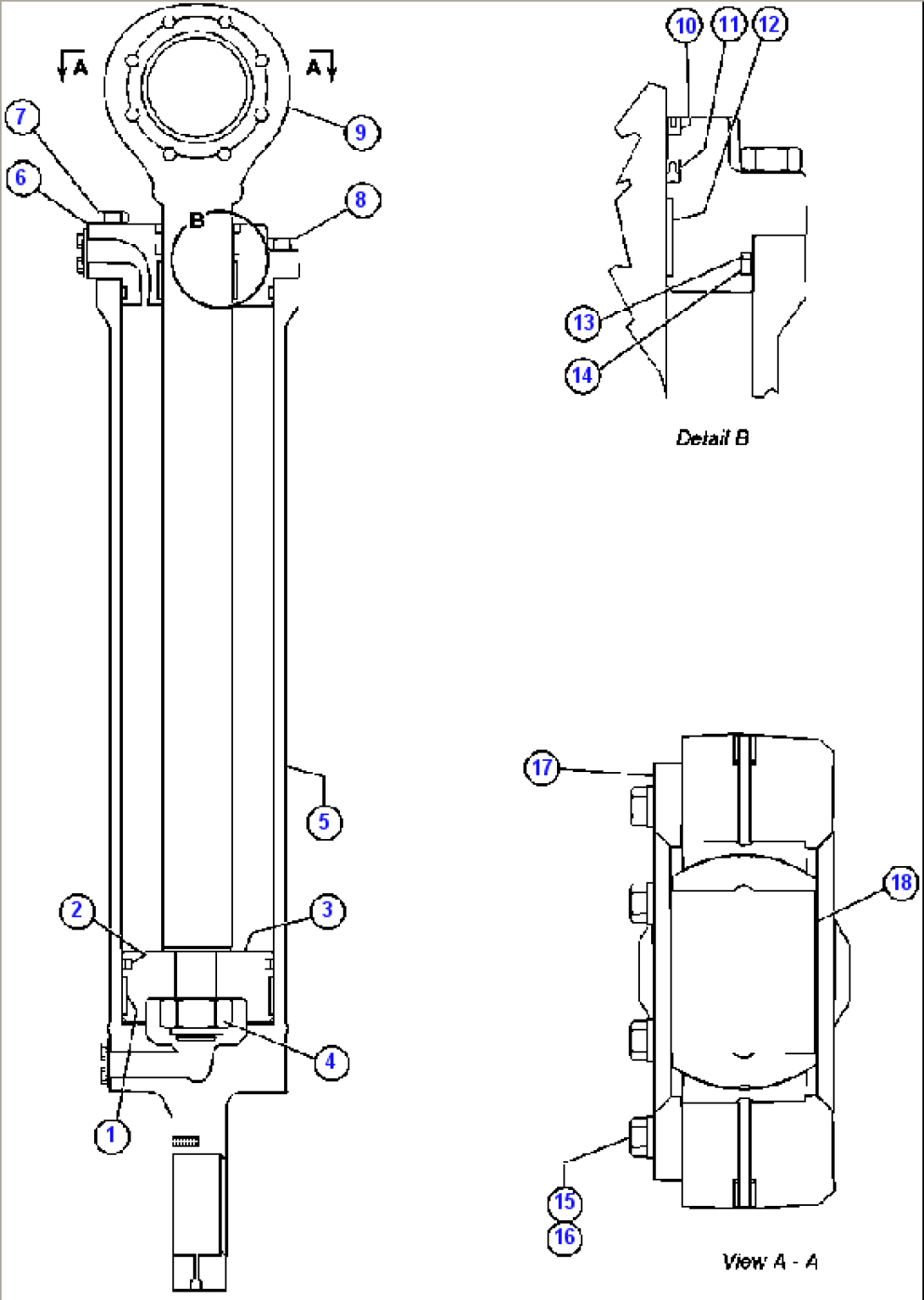 STEERING CYLINDER ASSEMBLY (ED4617)