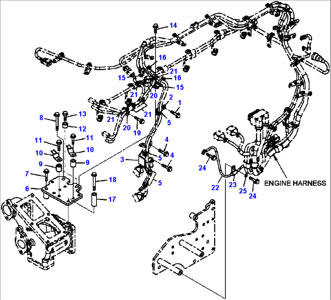 A6126-B8A4 ENGINE WIRING HARNESS (4/4) ENGINE S/N 530008-530698