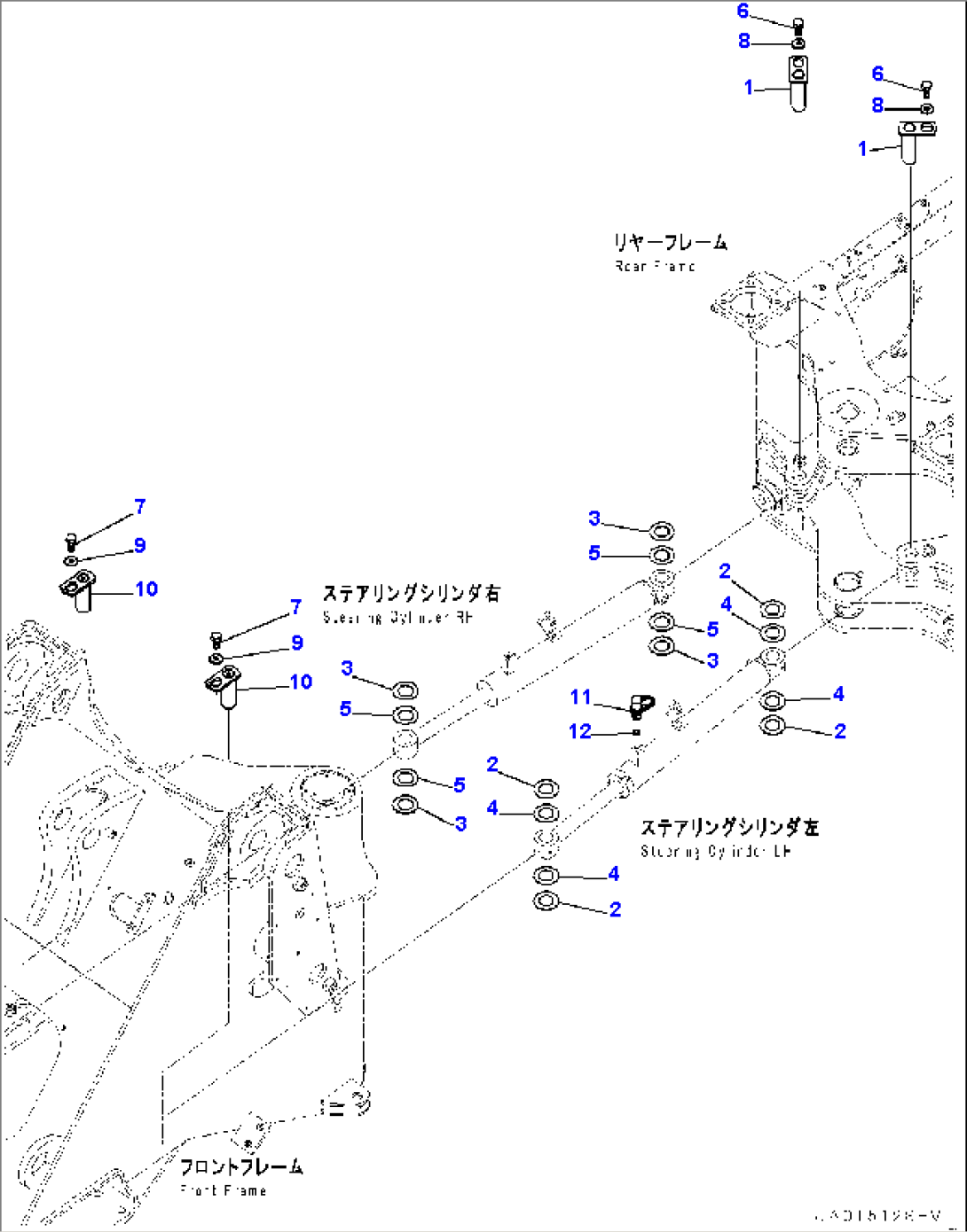 Steering Cylinder, Mounting (#80001-)