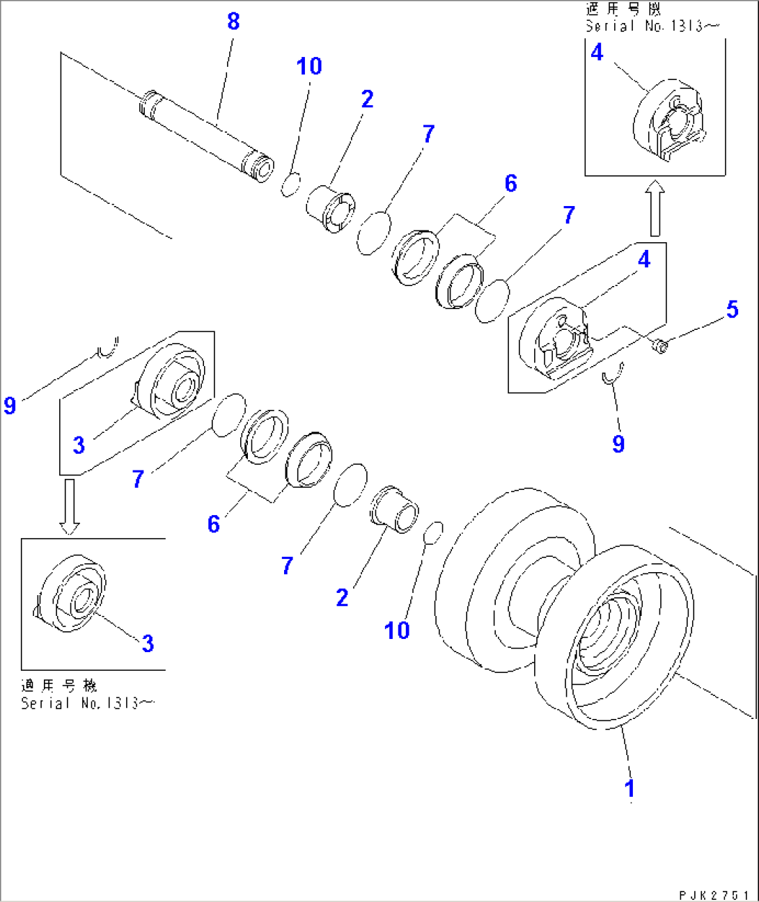 TRACK FRAME (TRACK ROLLER)