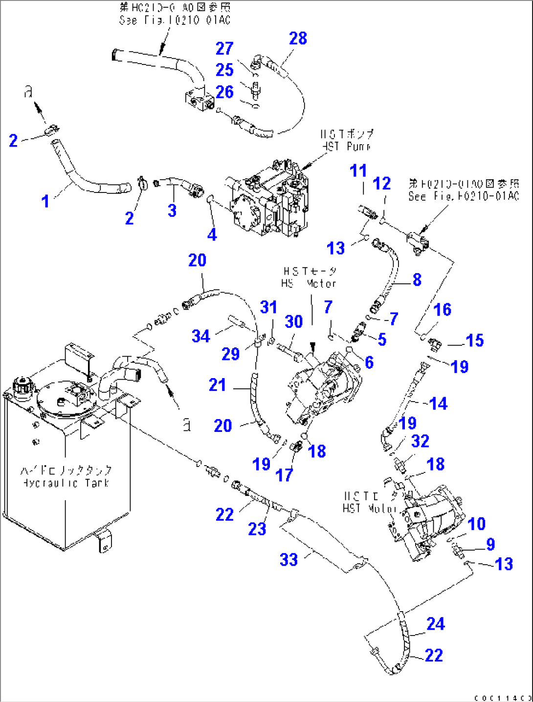 HST OIL LINE (CHARGE LINE)(#65001-68505)