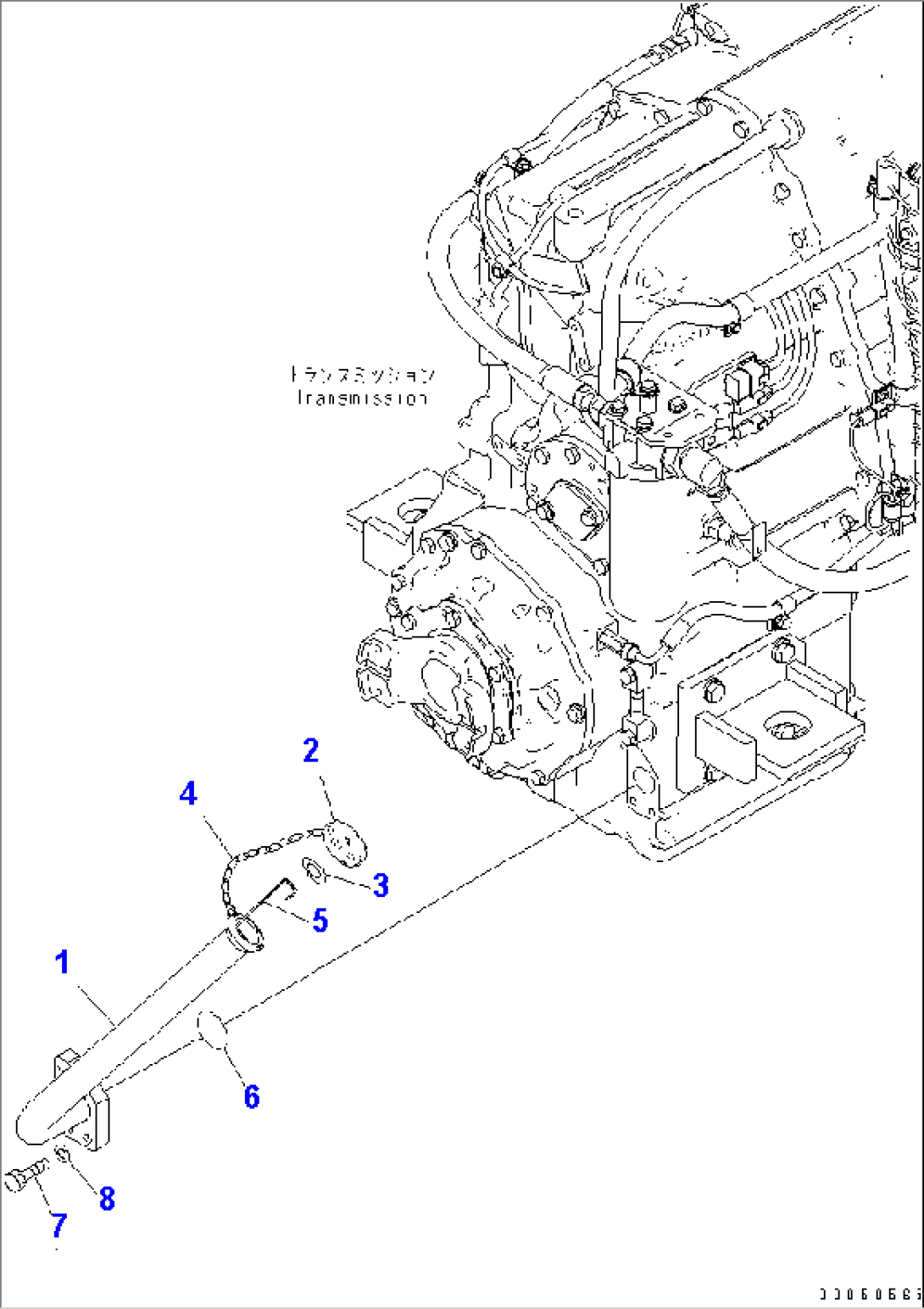 TORQUE CONVERTER AND TRANSMISSION (FILLER TUBE)