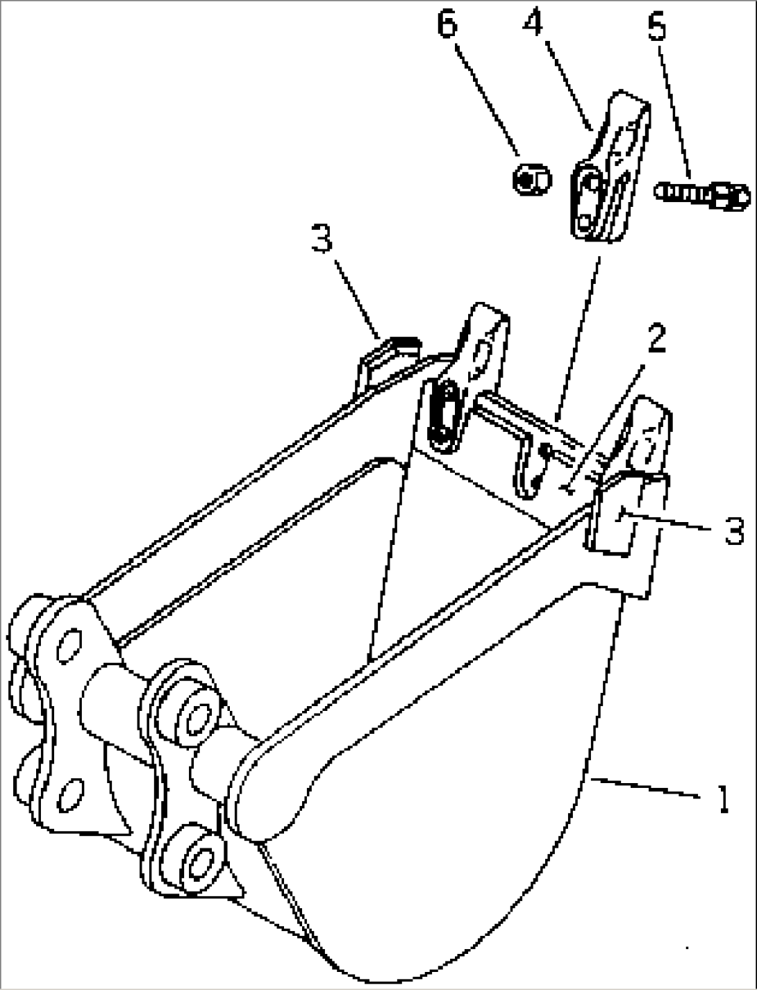 BUCKET¤ 0.028M3 (MINI 0.05M3) WIDTH 250MM