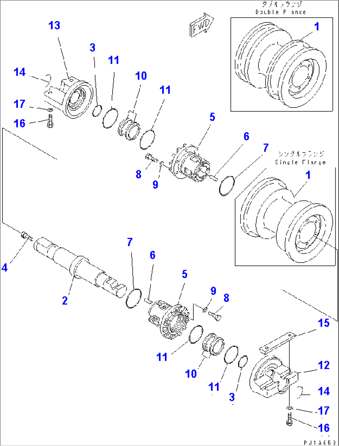 TRACK ROLLER (FOR SLAG HANDLING)(#37553-37822)