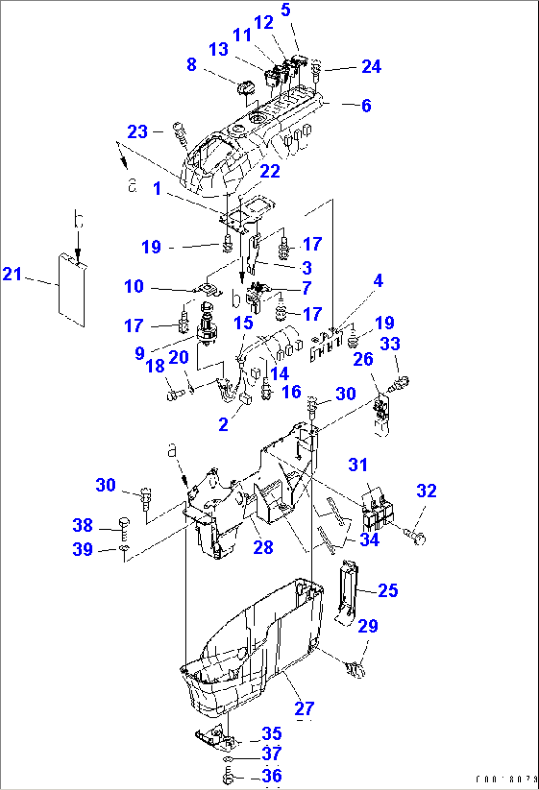 FLOOR FRAME (CONSOLE) (R.H.) (MASTER KEY TYPE)