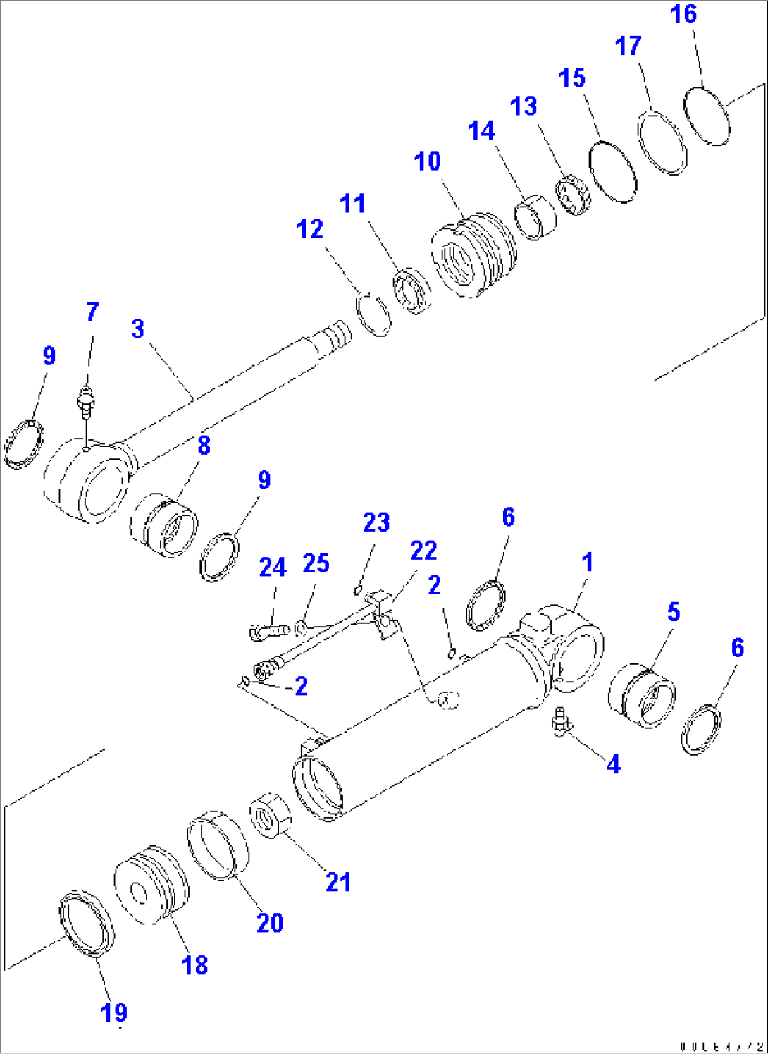 FOLDING HOPPER SIDE CYLINDER(#1001-)