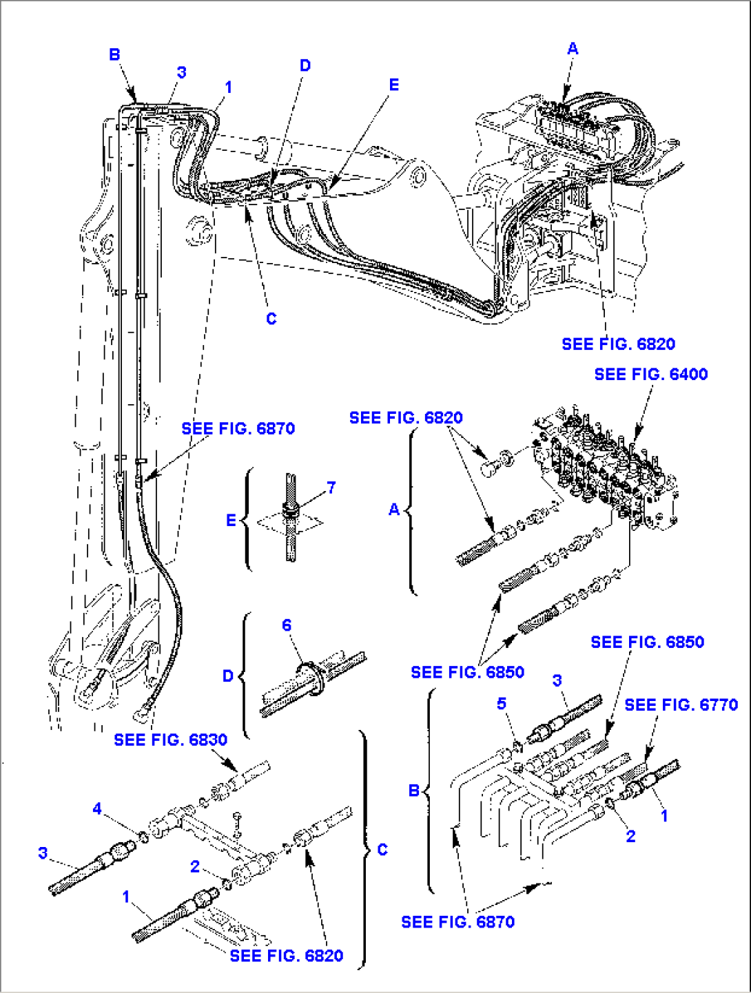 HAMMER HYDRAULIC PIPING WITH JIG ARM (1/2)