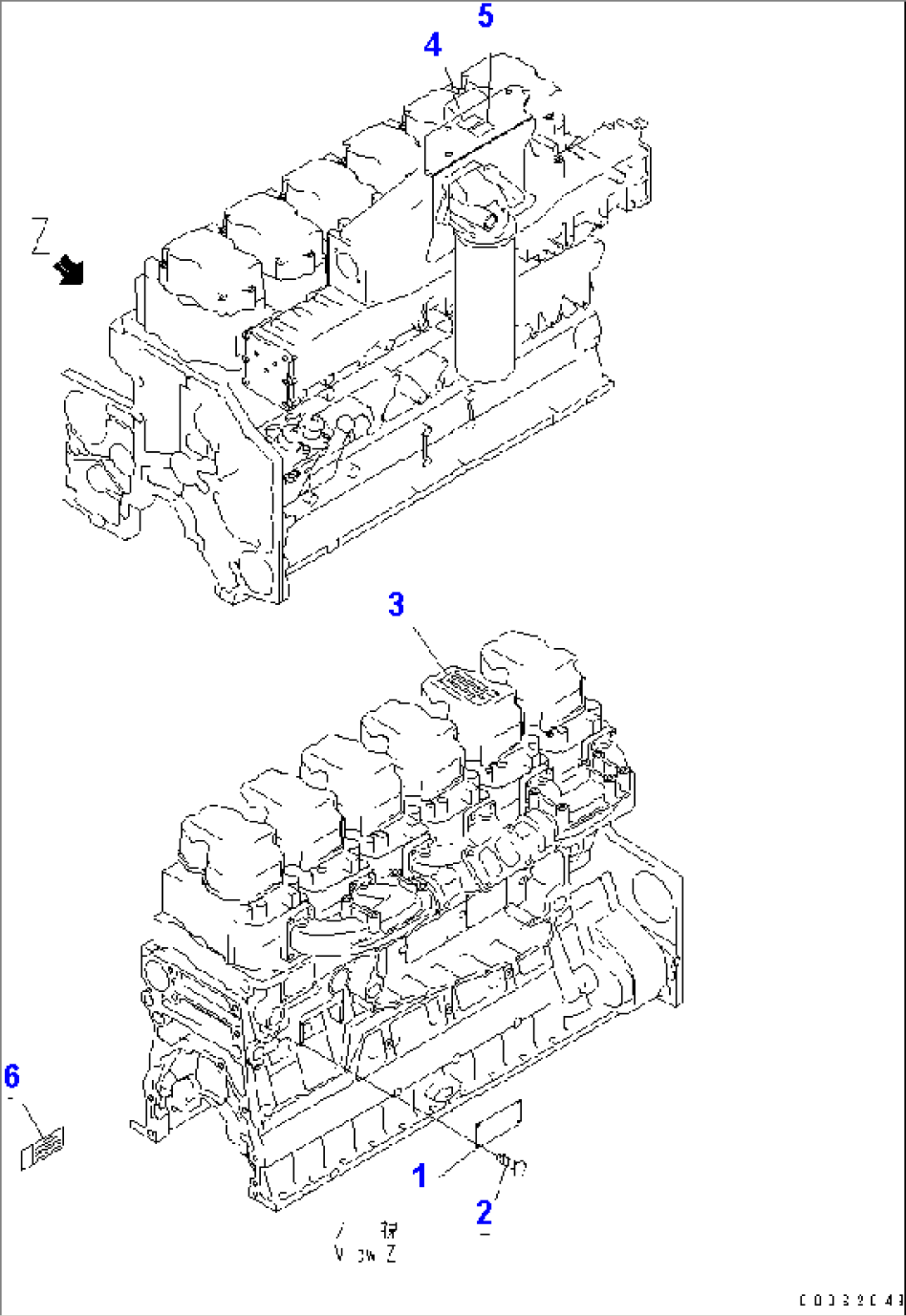 ENGINE NAME PLATE AND CAUTION PLATE