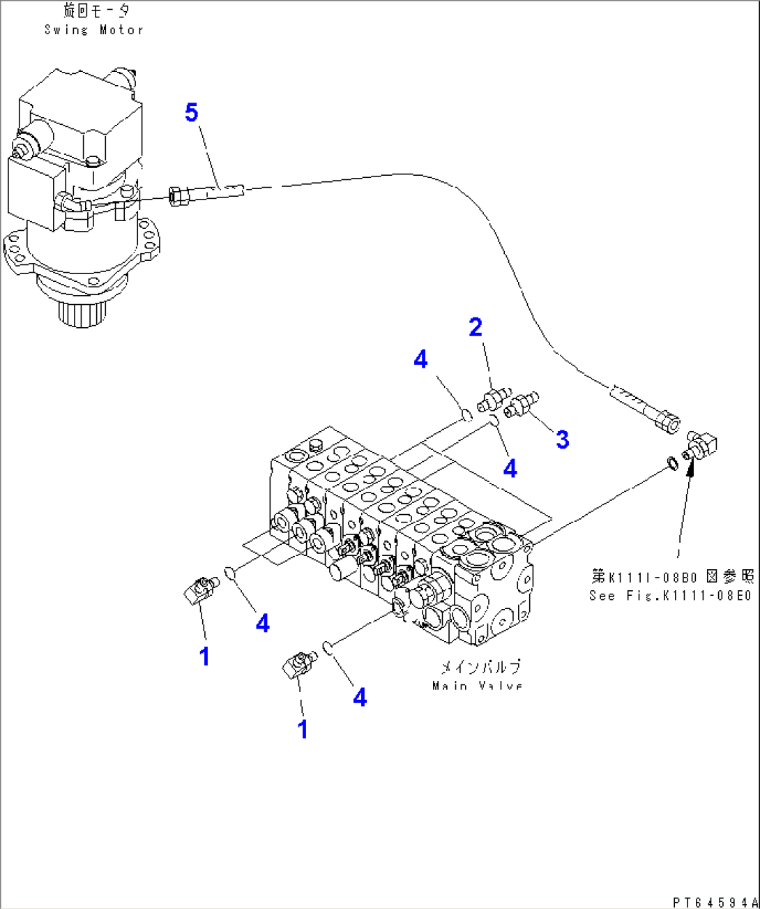 MAIN CONTROL (MAIN CONTROL VALVE CONNECTING PARTS¤ 2/2)