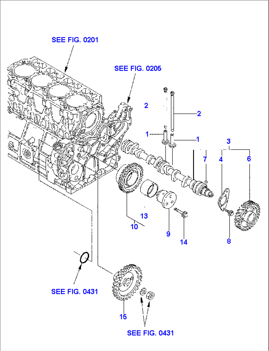 CAMSHAFT AND DRIVING GEAR