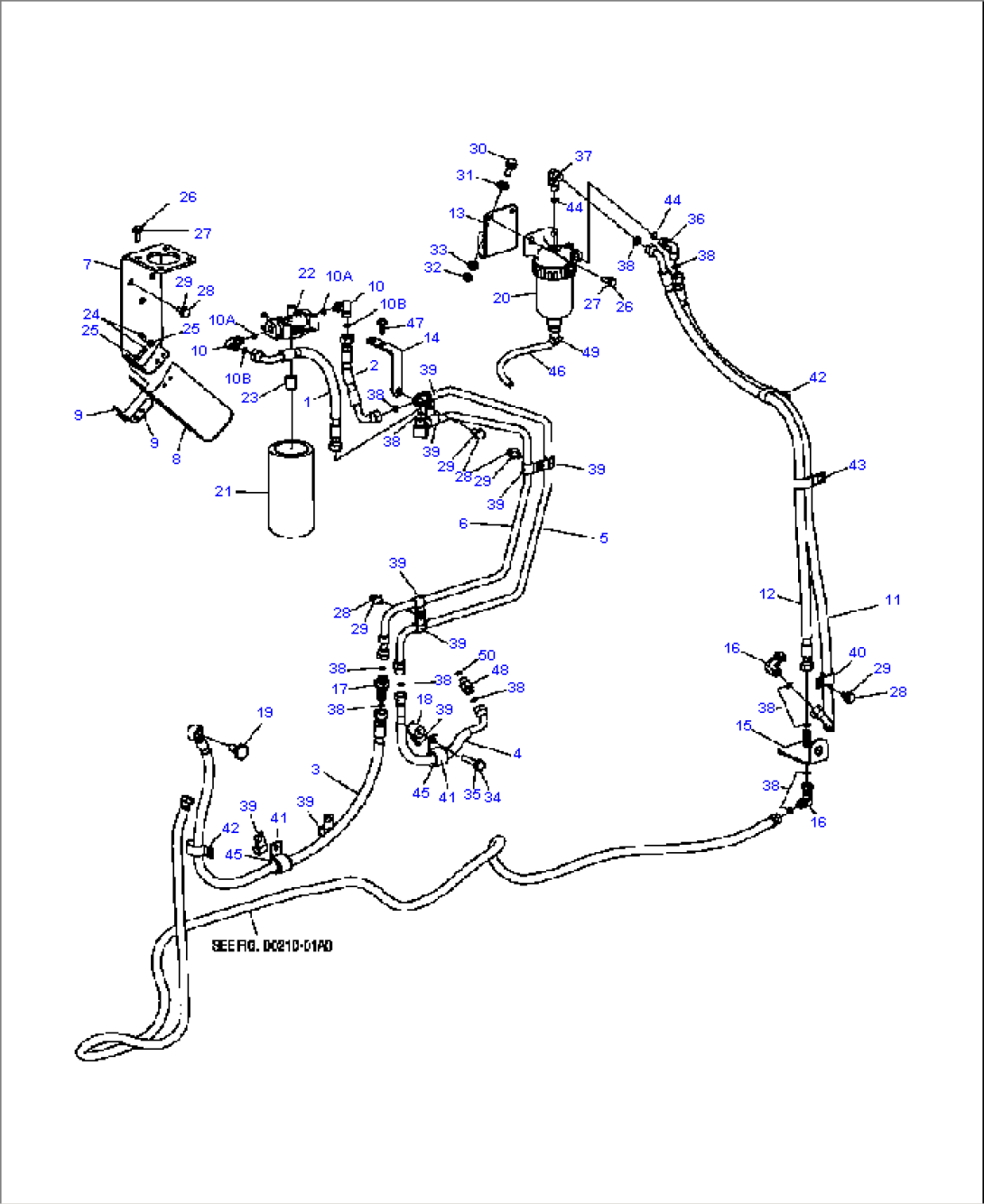 FUEL LINES AND FILTER (WITH WATER SEPARATOR)