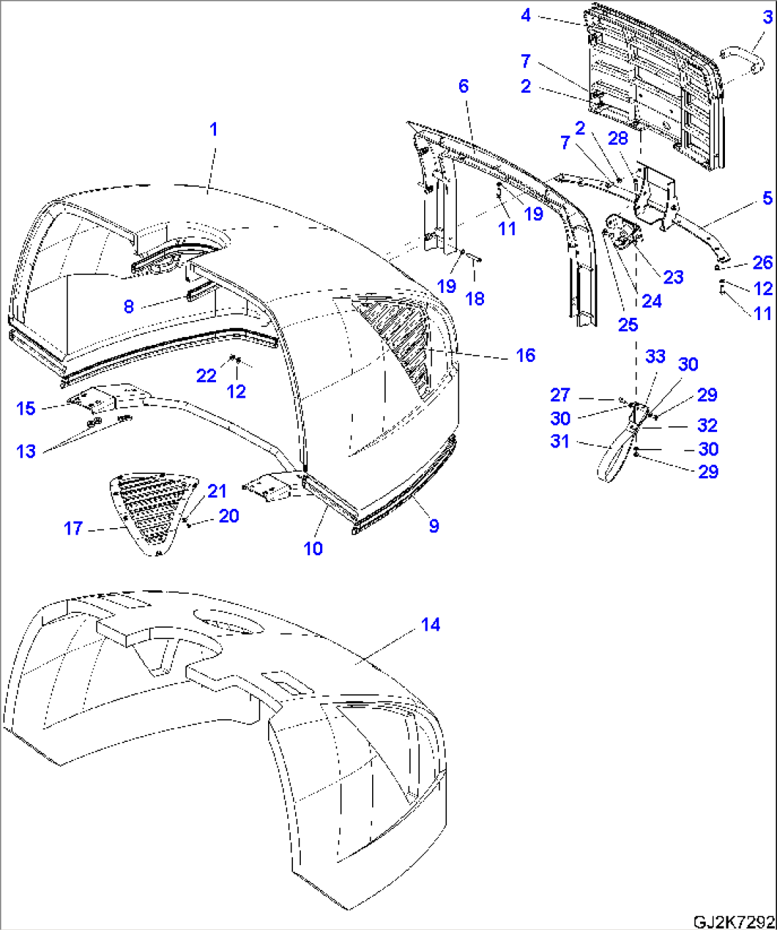 RADIATOR GUARD AND BONNET