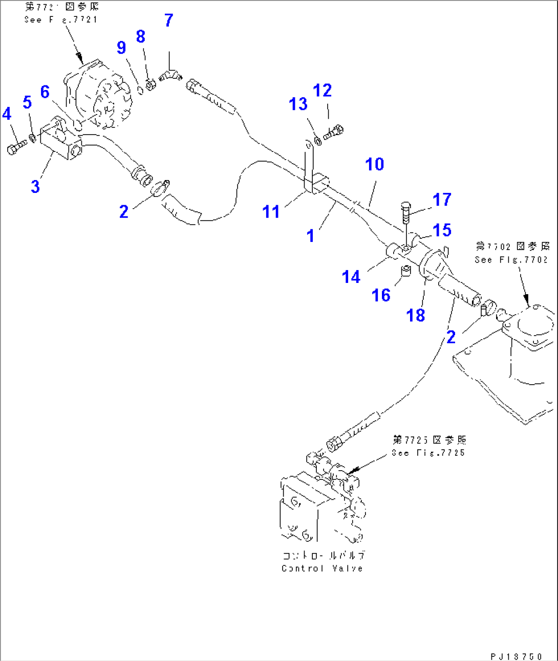 HYDRAULIC PIPING (FOR TOWING WINCH)(#35001-)