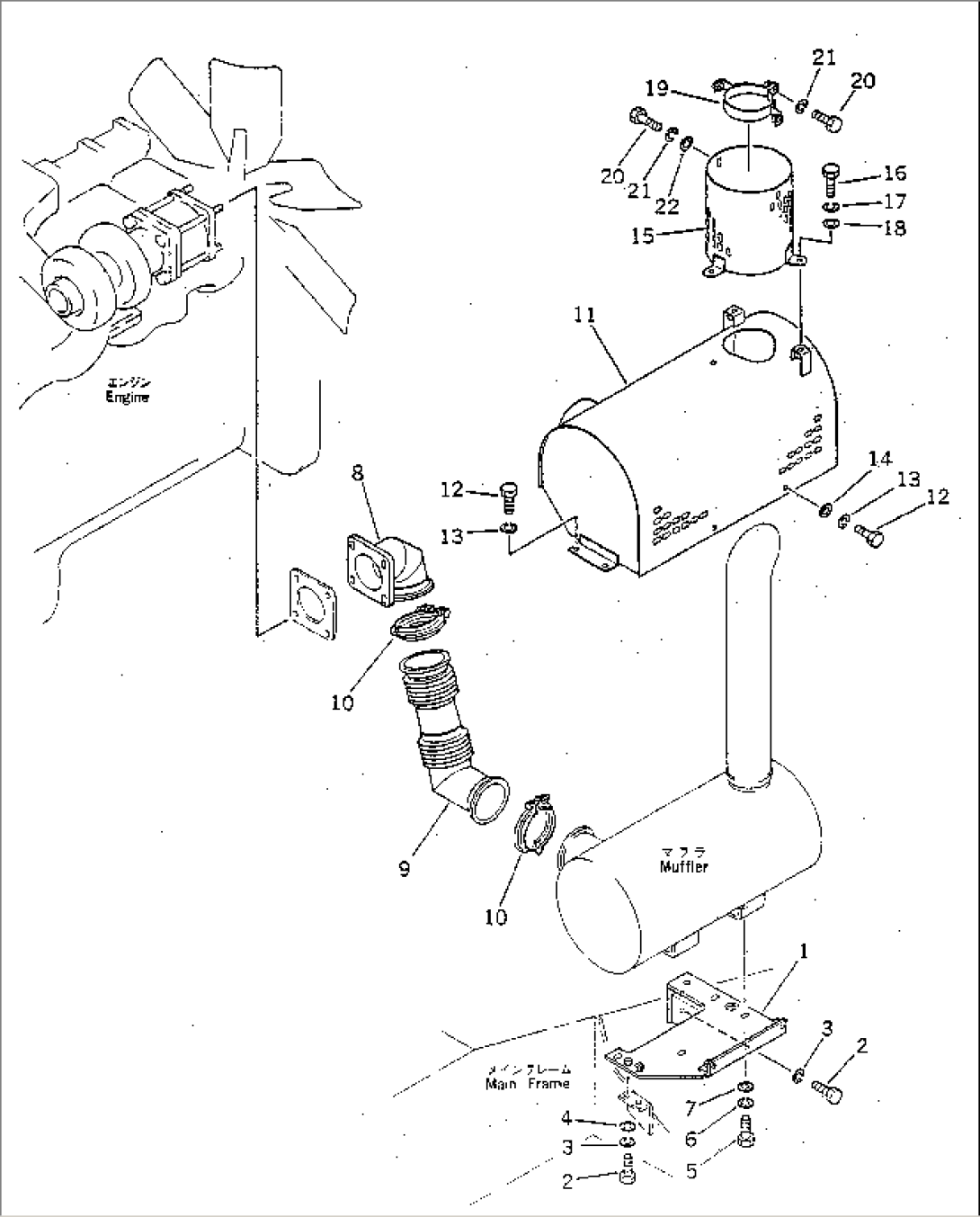 EXHAUST CONNECTION (FOR H-TYPE OUTRIGGER)