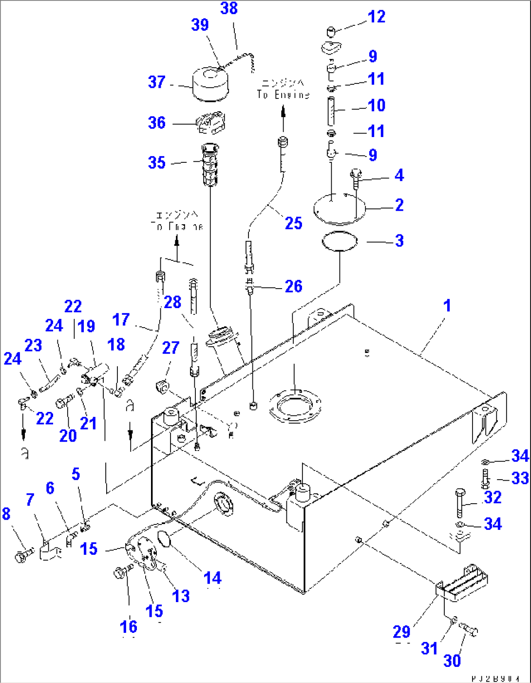 FUEL TANK (TANK AND PIPING)(#52001-)