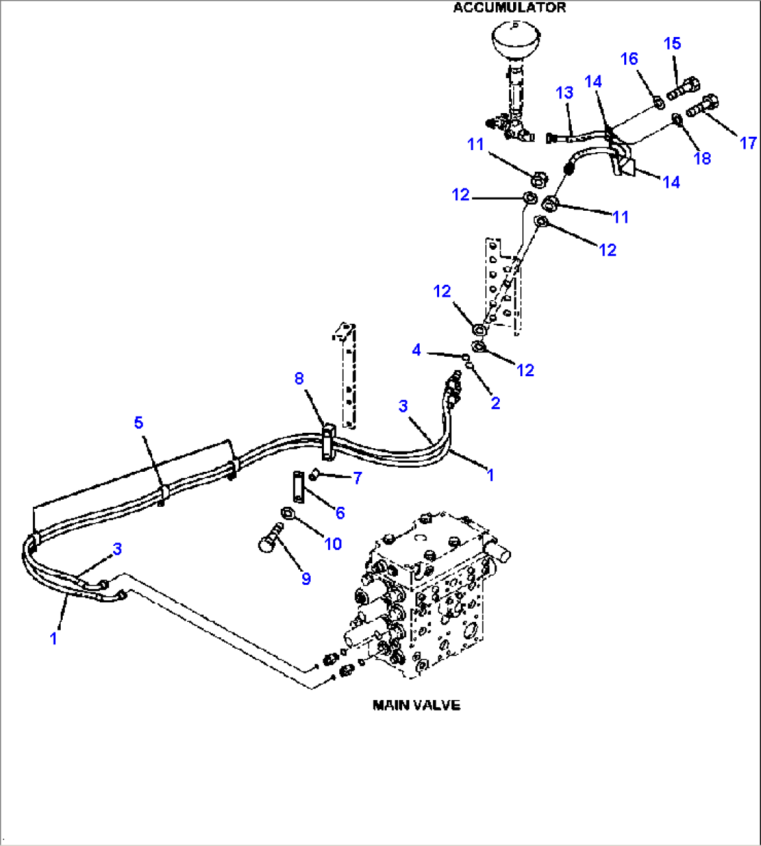 H4200-08A0 HYDRAULIC PIPING DRAIN AND PILOT VALVE LINE