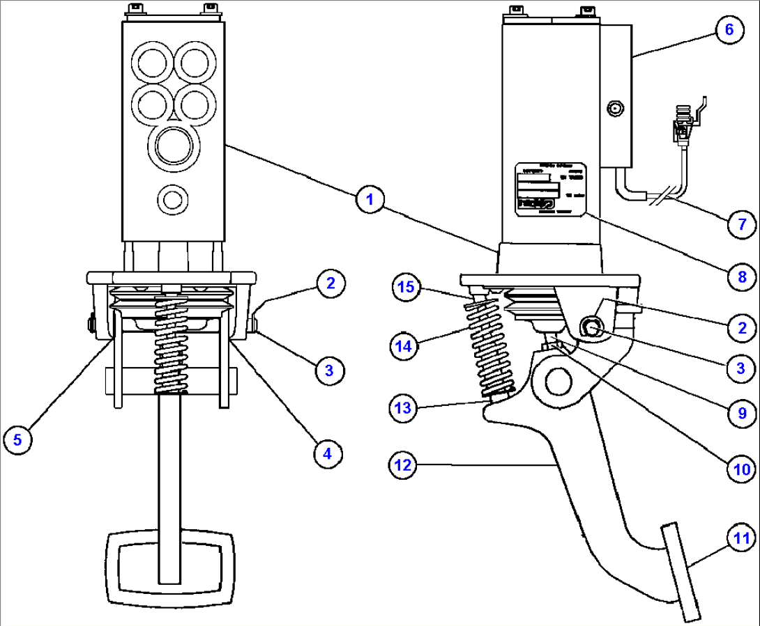 BRAKE VALVE PEDAL ASSEMBLY (PC0415)