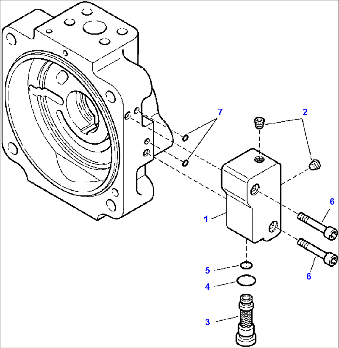 H6105-05A0 HYDRAULIC PUMP BLOCK - S/N A73057-