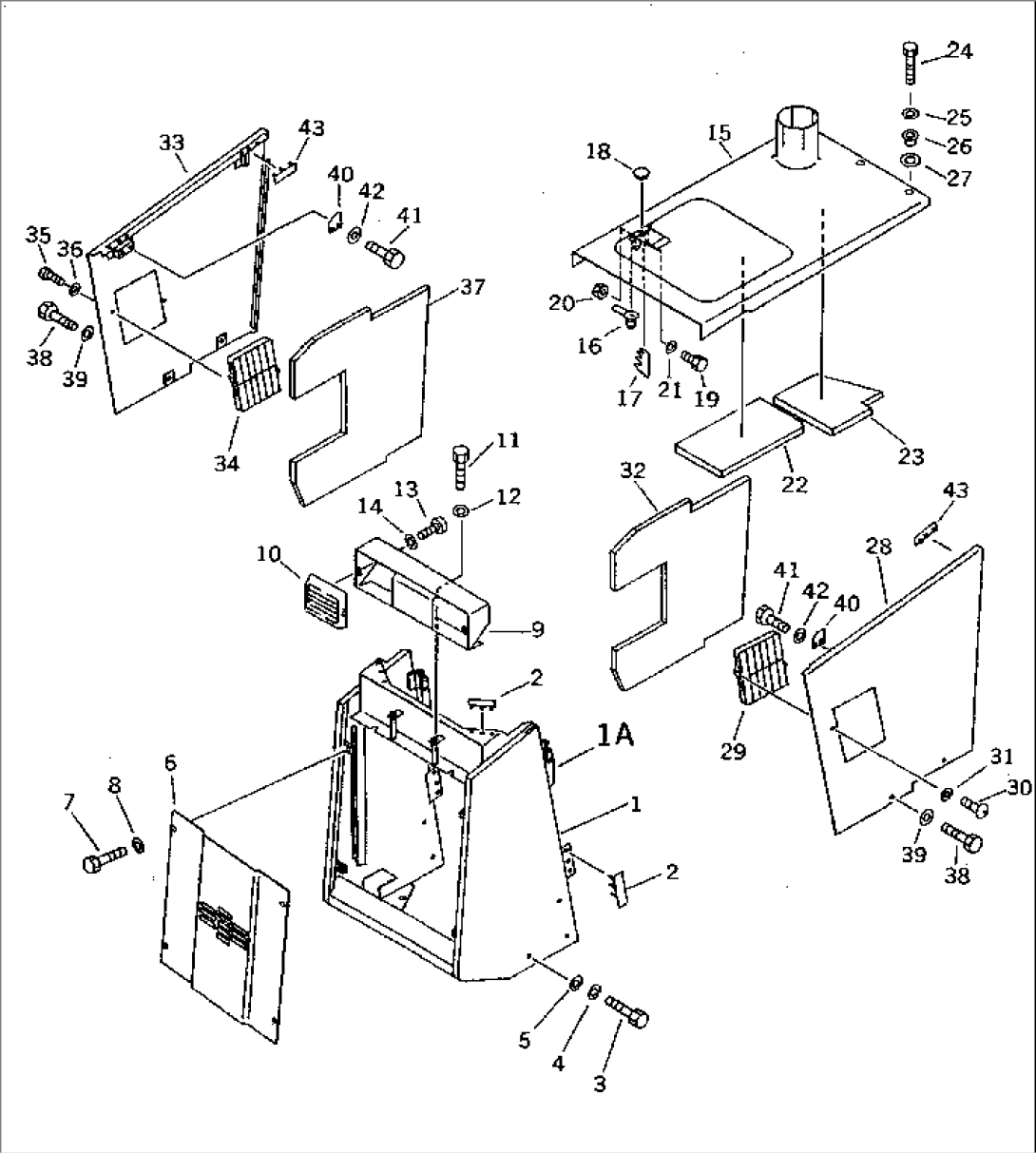 RADIATOR GUARD AND HOOD(#41001-41183)