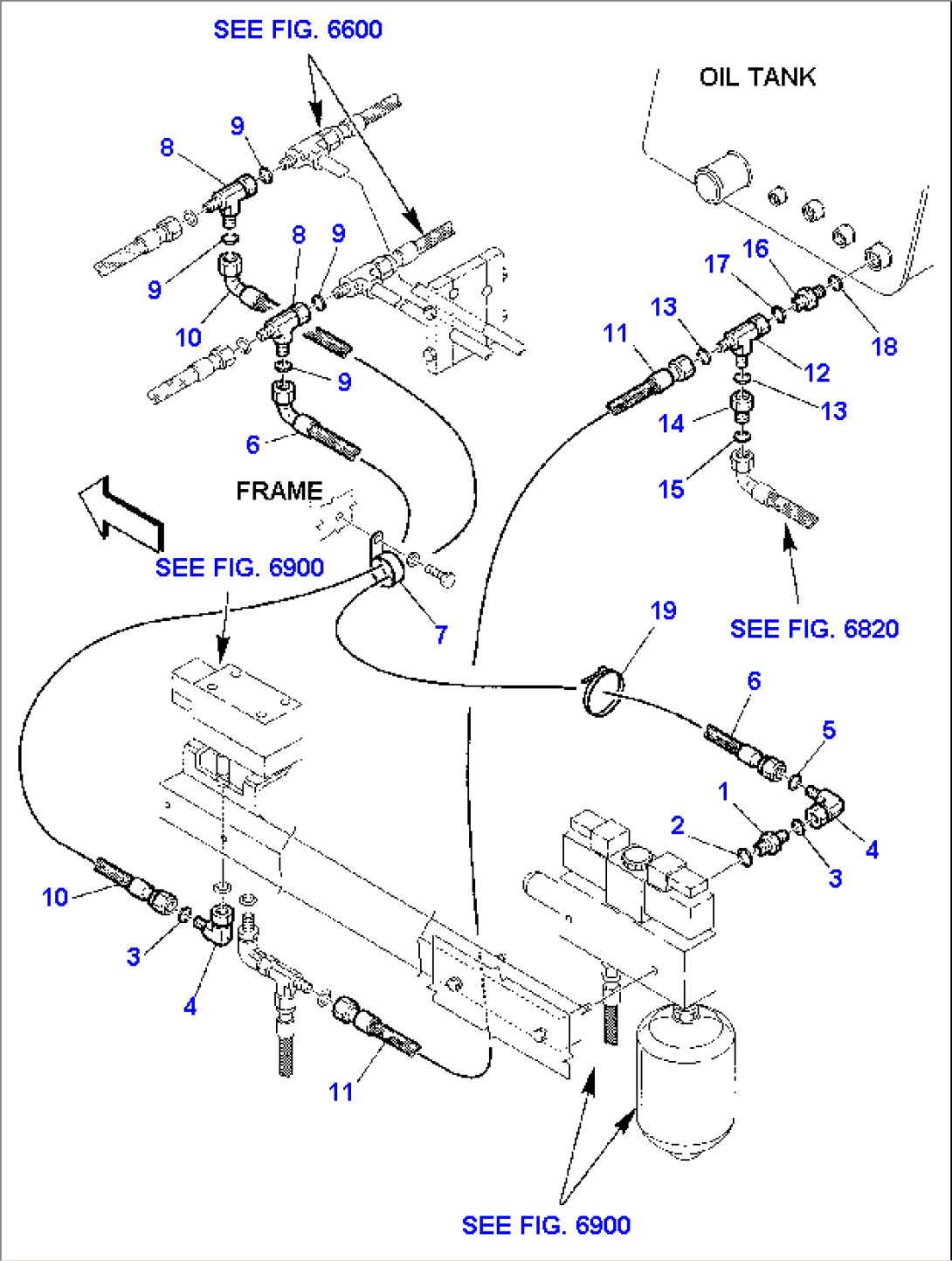 HYDRAULIC PIPING (RIDE CONTROL) (WITH HAMMER) (2/2) (OPTIONAL)