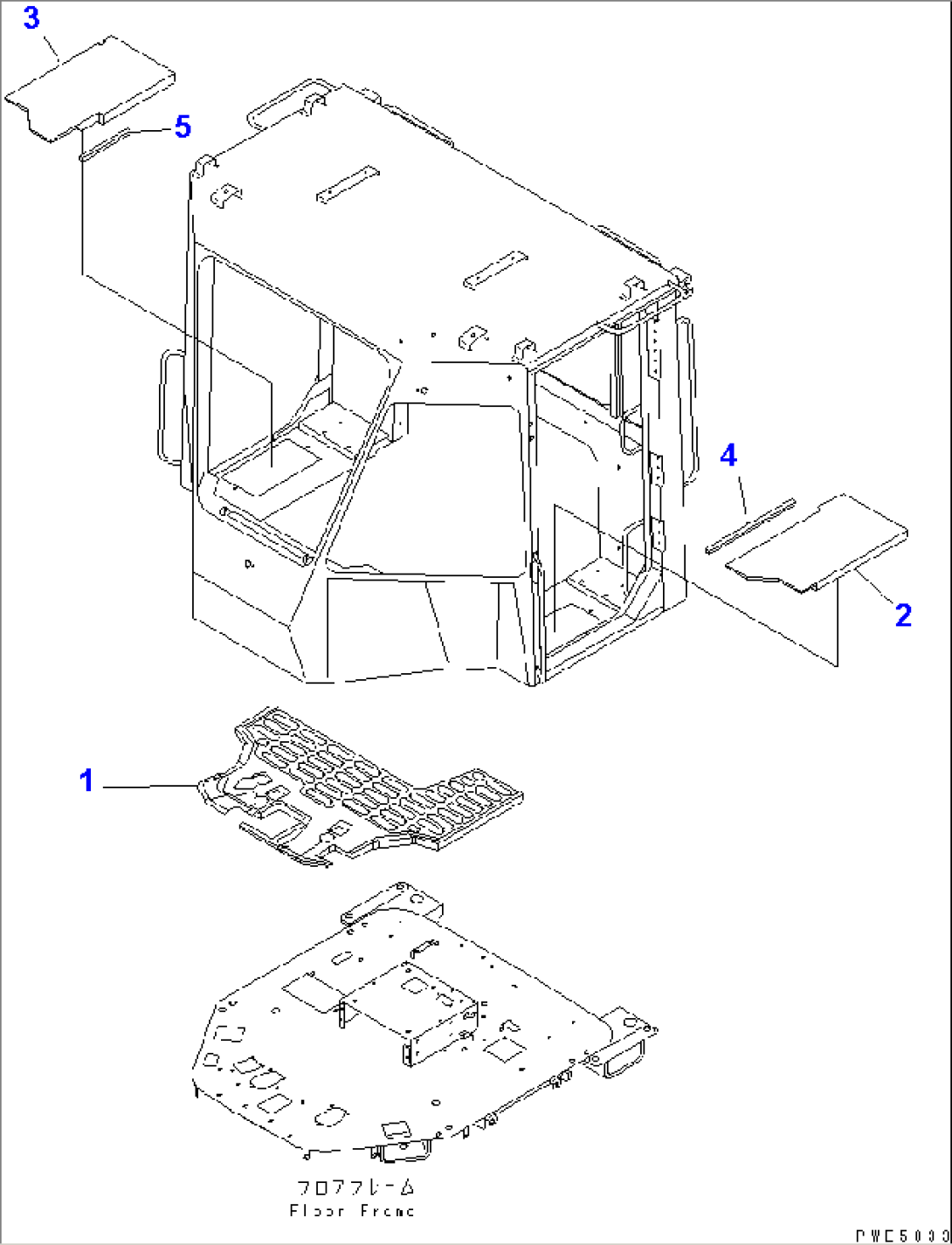 FLOOR MAT (WITH 2-PERSONS CAB)
