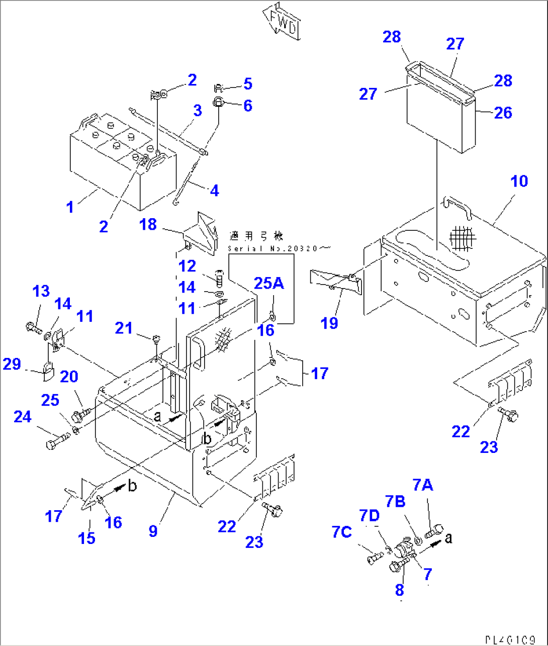 BATTERY AND BATTERY RELAY(#20001-)