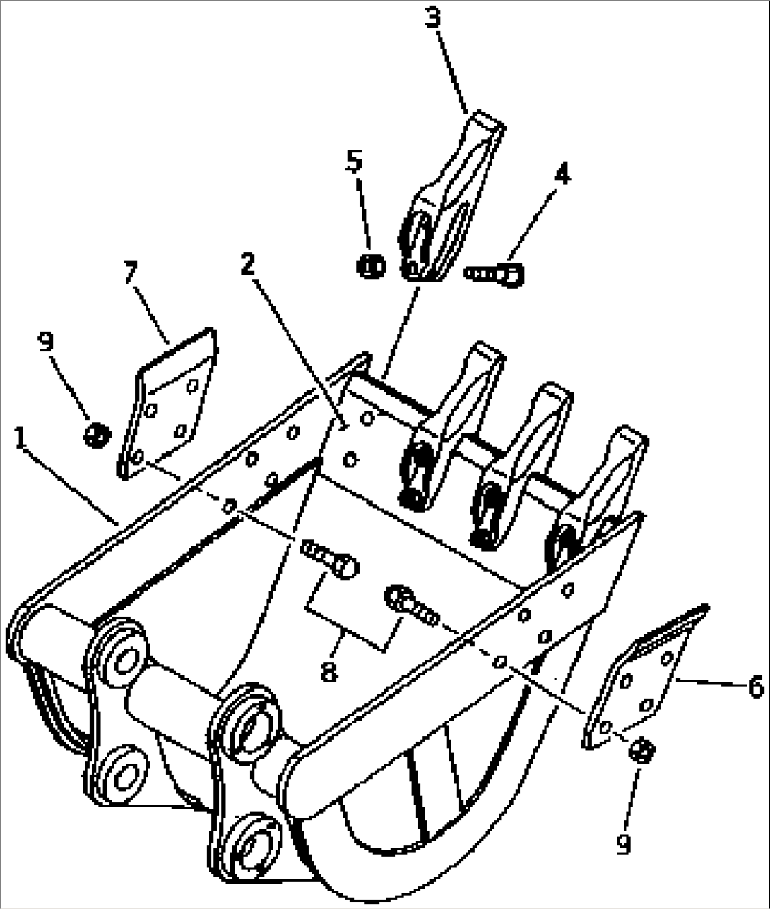 REINFORCED BUCKET¤ 0.13M3 (MINI 0.22M3) 600MM