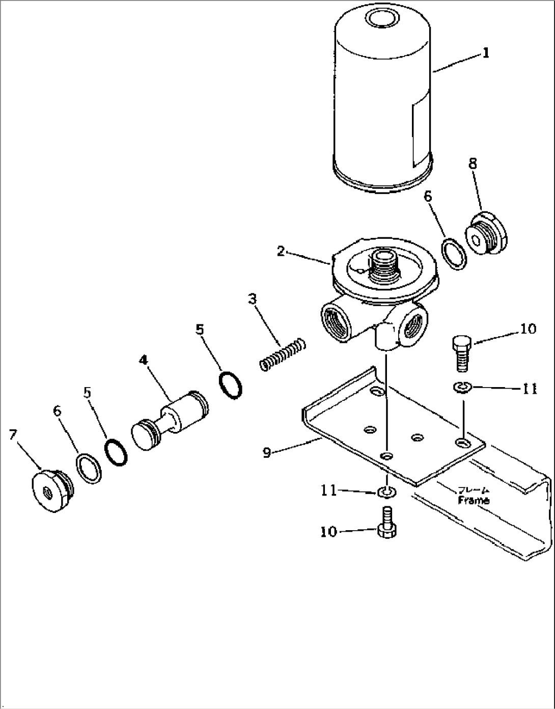 OIL FILTER AND SLUICE VALVE