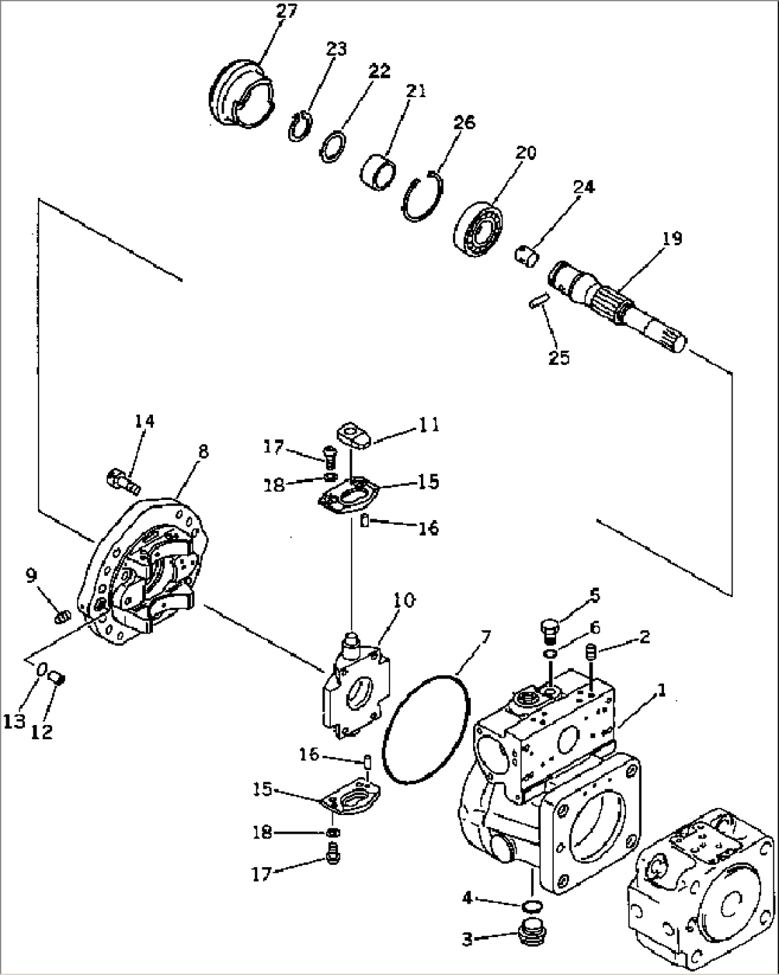 HYDRAULIC PUMP¤ REAR (1/2)